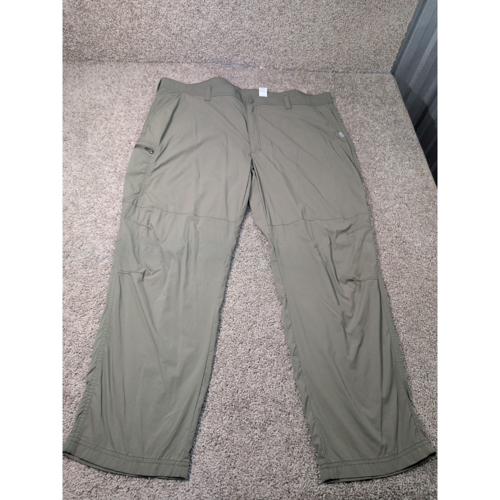 LL Bean Vista Camp Pants Mens 44x29 Olive‎ Green Nylon Hiking Outdoor 524788